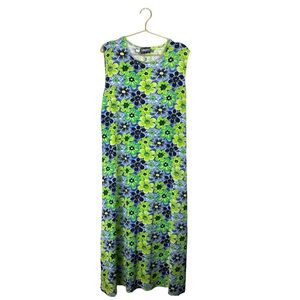 Mojo Vintage‎ Womans Bright Flower Maxi Dress Size :16 Summer Vacation 0024